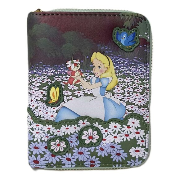 Loungefly Disney Alice in Wonderland Field of Flowers Mini Backpack & Wallet NWT - Picture 8 of 11